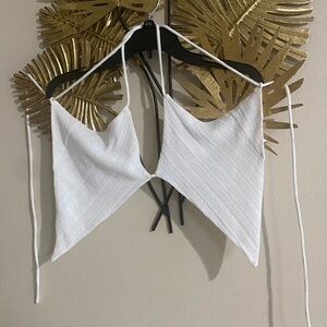 Princess Polly Cream Halter Top